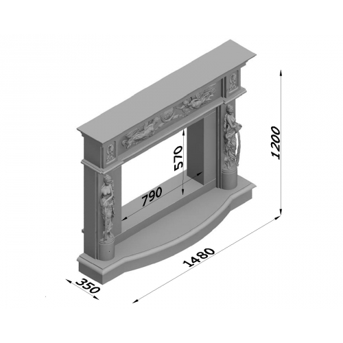 Каминная облицовка Glivi Эдем_1 Каминная облицовка Glivi Эдем_1
