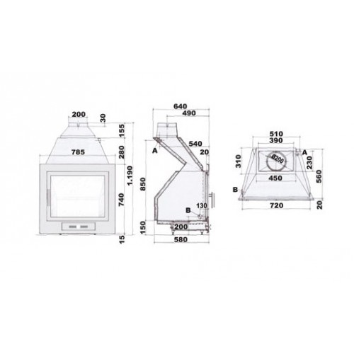 Каминная топка Hergom H02 с бойлером_3 Каминная топка Hergom H02 с бойлером_3