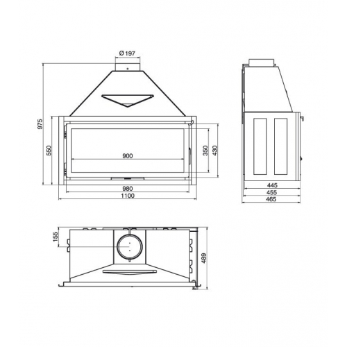 Каминная топка Technical PanTech Classic 110_1 Каминная топка Technical PanTech Classic 110_1