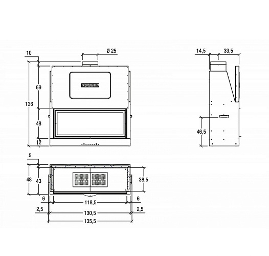 Каминная топка Piazzetta ma 264 sl_1 Каминная топка Piazzetta ma 264 sl_1