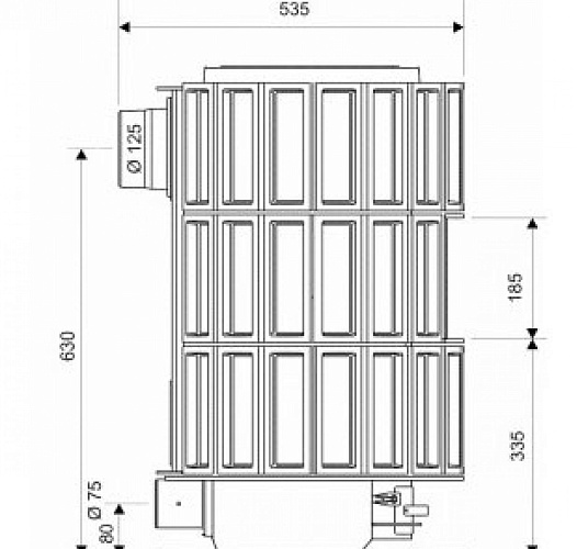 Печь VANIER низкая, оранжевый (Supra)_1 Печь VANIER низкая, оранжевый (Supra)_1
