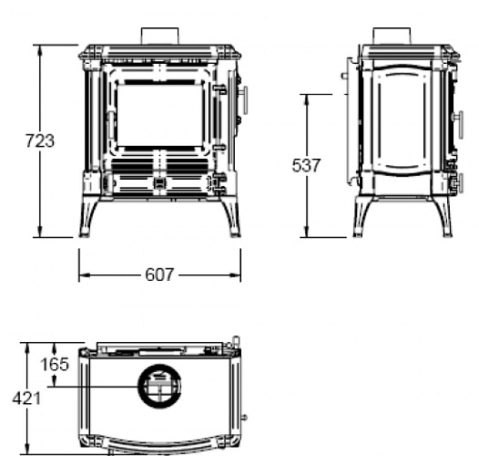 Чугунная печь STANFORD 9 plus, графит (Efel/Nestor Martin)_1 Чугунная печь STANFORD 9 plus, графит (Efel/Nestor Martin)_1
