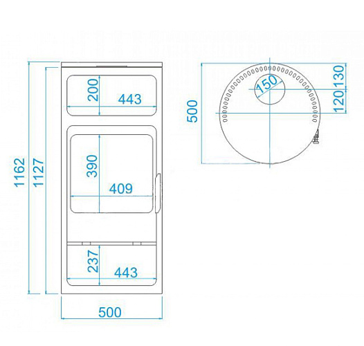 Печь-камин Troll черная сталь_1 Печь-камин Troll черная сталь_1
