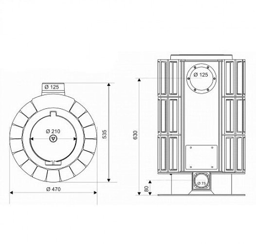 Печь VANIER низкая, оранжевый (Supra)_2 Печь VANIER низкая, оранжевый (Supra)_2