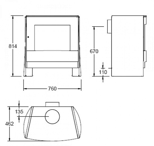 Чугунная печь C43, эмаль, черная (Efel/Nestor Martin)_1 Чугунная печь C43, эмаль, черная (Efel/Nestor Martin)_1